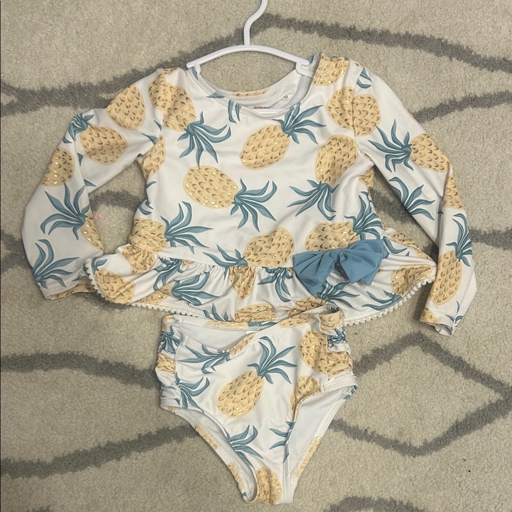 Tommy Bahama Kids Swim Top - White, Gold, Blue